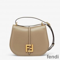 Fendi Medium C'mon Bag In Calf Leather Grey