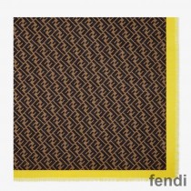 Fendirama FF Shawl In Silk Brown/Yellow