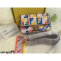 Fendi Baguette Bag In FF Motif Canvas Multicolor