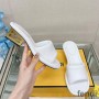 Fendi Baguette Slides Women Nappa Leather White