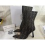 Fendi Ankle Boots Women Fendace FF Fabric Brown