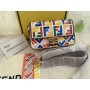 Fendi Baguette Bag In FF Motif Canvas Multicolor