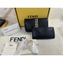 Fendi Fendigraphy Wallet with Chain In Calf Leather Black