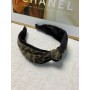 Fendi Headband FF Motif Embossed Vintage Women Hairbands Brown
